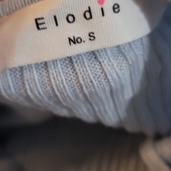 NWOT WOMEN'S ELODIE RIBBED WRAP SWEATER SIZE SMALL BLUE - Picture 3 of 3